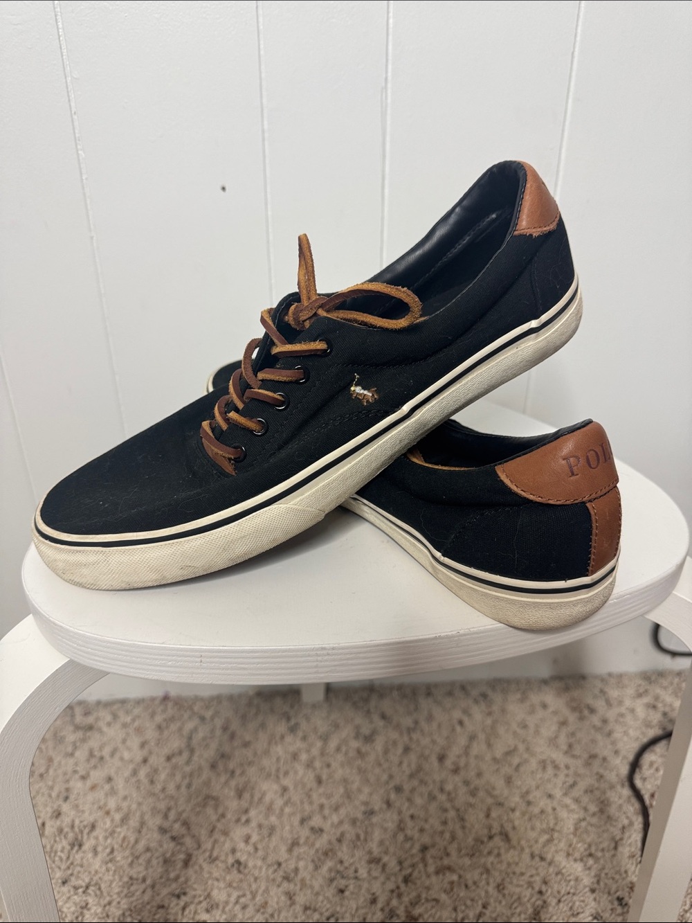 Polo Ralph Lauren men’s shoes black sneakers 10.5